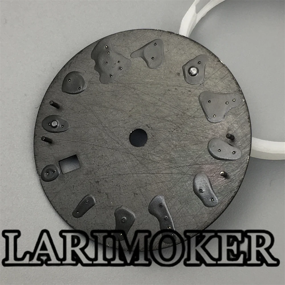 Светящийся циферблат для часов LARIMOKER черный и белый цвета 29 мм подходит NH35 NH36 ETA2824