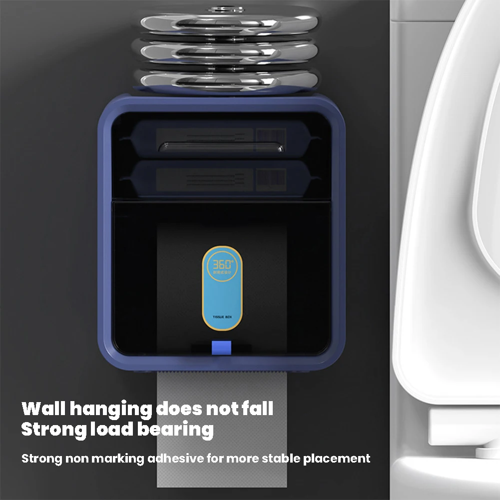

Punch-free Tissue Holder Hanging Tissue Storage Holder For Bathroom Toilet