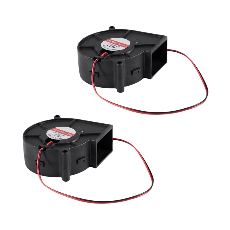 

RISE-3Pcs 75Mm X 30Mm DC 12V 0.36A 2Pin Computer PC Blower Cooling Fan