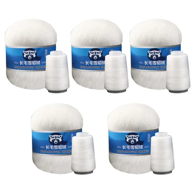 

Thick Knitting Thread Cashmere Long Plush Mink Cashmere Yarn Fur Hairy Mink Cashmere Yarn For Hand Knitting Crochet DIY