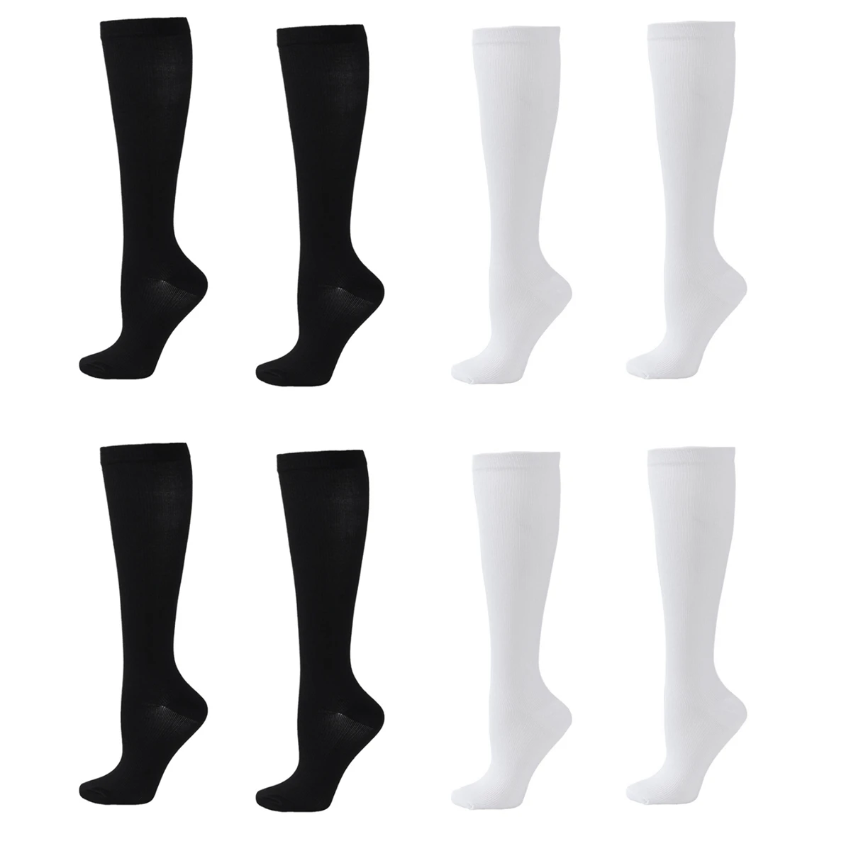

4 Pairs Women'S Knee Socks Soft Socks Stockings for Christmas Gifts Daily Wear