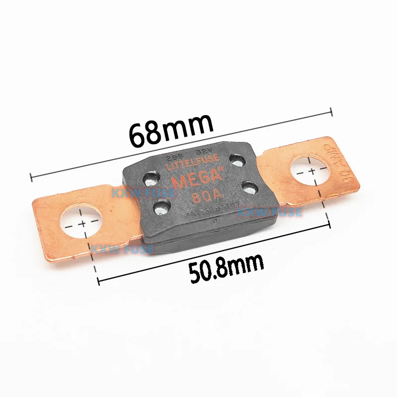 

Littelfuse 0298/MEGA/298 Series Bolt-on Blade Fuse 80A 100A 32V SLO-BLO Automotive Fuse 0298080.ZXEH 0298100.ZXEH Flat Type Fuse