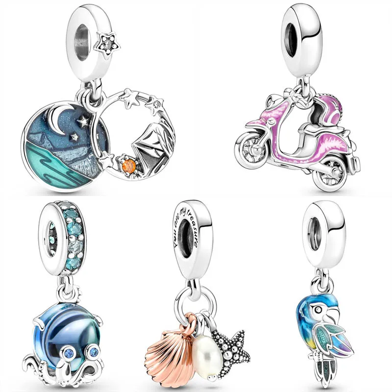 Оригинальные розовые Подвески в виде скутера планшетов осьминогов попугаев