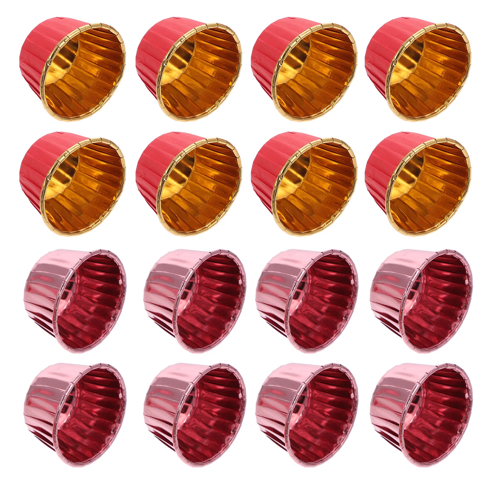 

100 Pcs Silver Wrapping Paper Dessert Cup Muffin Cases Double Sided Baking Cake Moulding Holders Cups