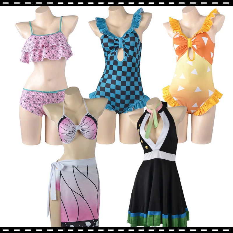 

Anime Periphery Ghost Slayer Swimsuit Cosplay Suit Kitchen Gate Tanjiro My Wife Shanyi Butterfly Forbearance Cos Lady Gift