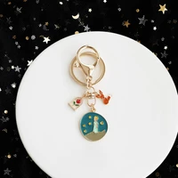 trendy the little prince keychain cute fox airpods pendant for clothes backpack keyring key chains charms valentines day gift