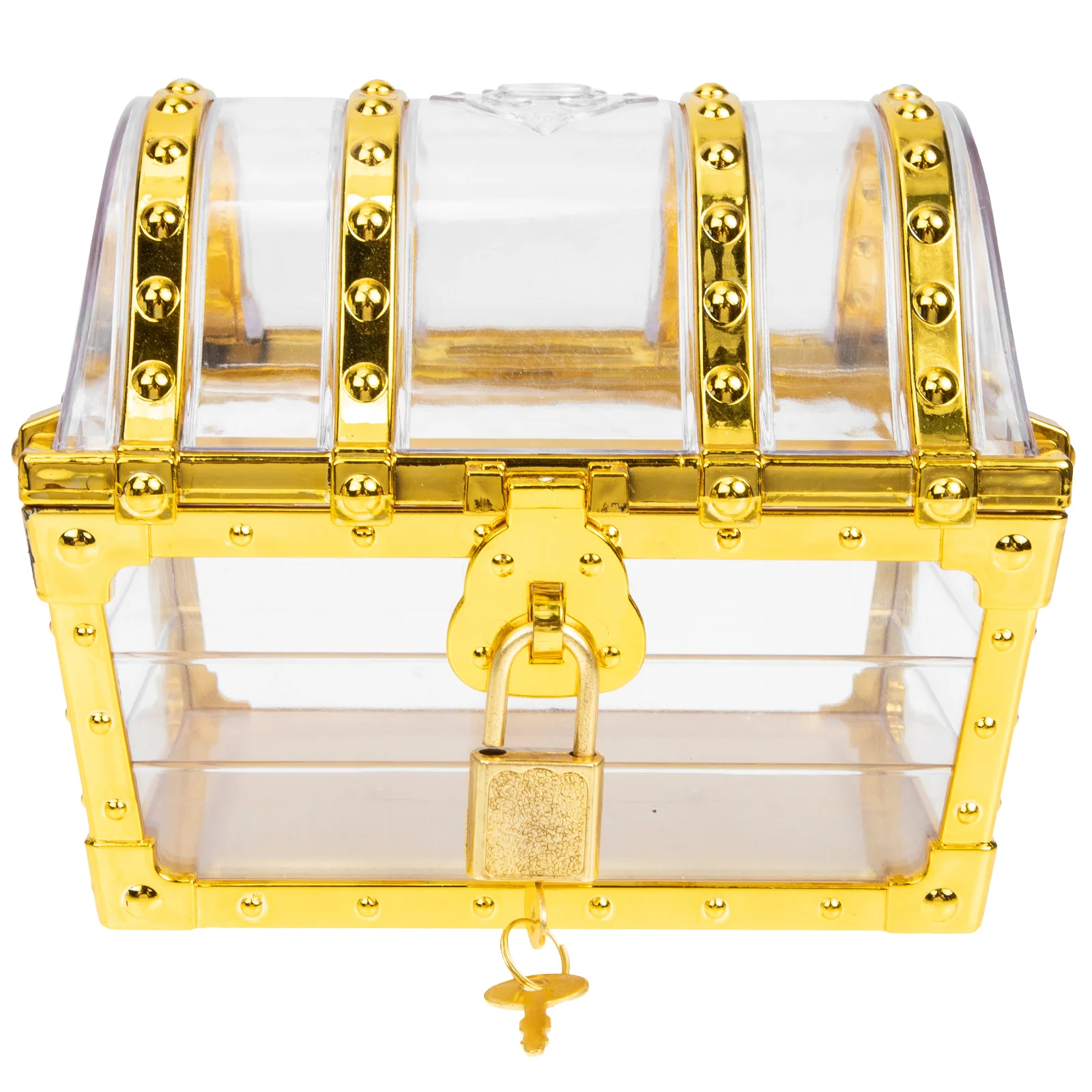 

Treasure Pirate Costume Accessories Collection Box Storage Organizer Plastic Keepsake Child Clear Ornaments