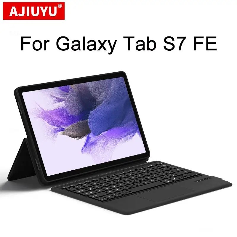 Чехол для Samsung Galaxy Tab S7 FE SM-T735 T730 T736 10 1-дюймовый планшет с Bluetooth клавиатурой и