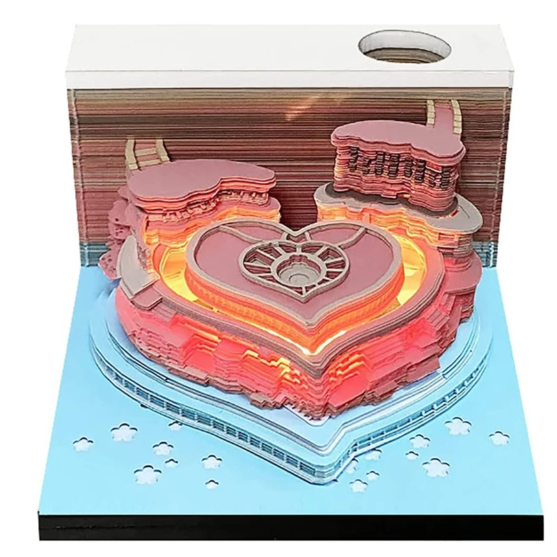 

3D Стик для заметок, удобные Стикеры, листы, открытка для творчества, «сделай сам», блокноты, блокноты, милые подарки (крепость любви)