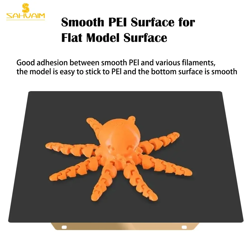 Магнитная текстурированная пластина PEI 235x235 гладкая для Flashforge Adventurer 5m Elegoo Нептун 4