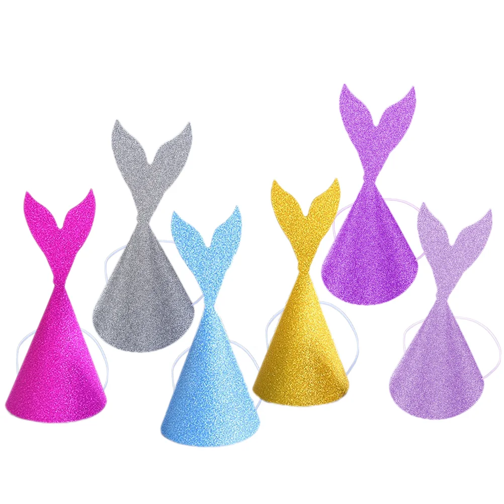 

18pcs Simple Party Hats Tail Paper Hat with Ropes for Party Decoration Costume Accessories