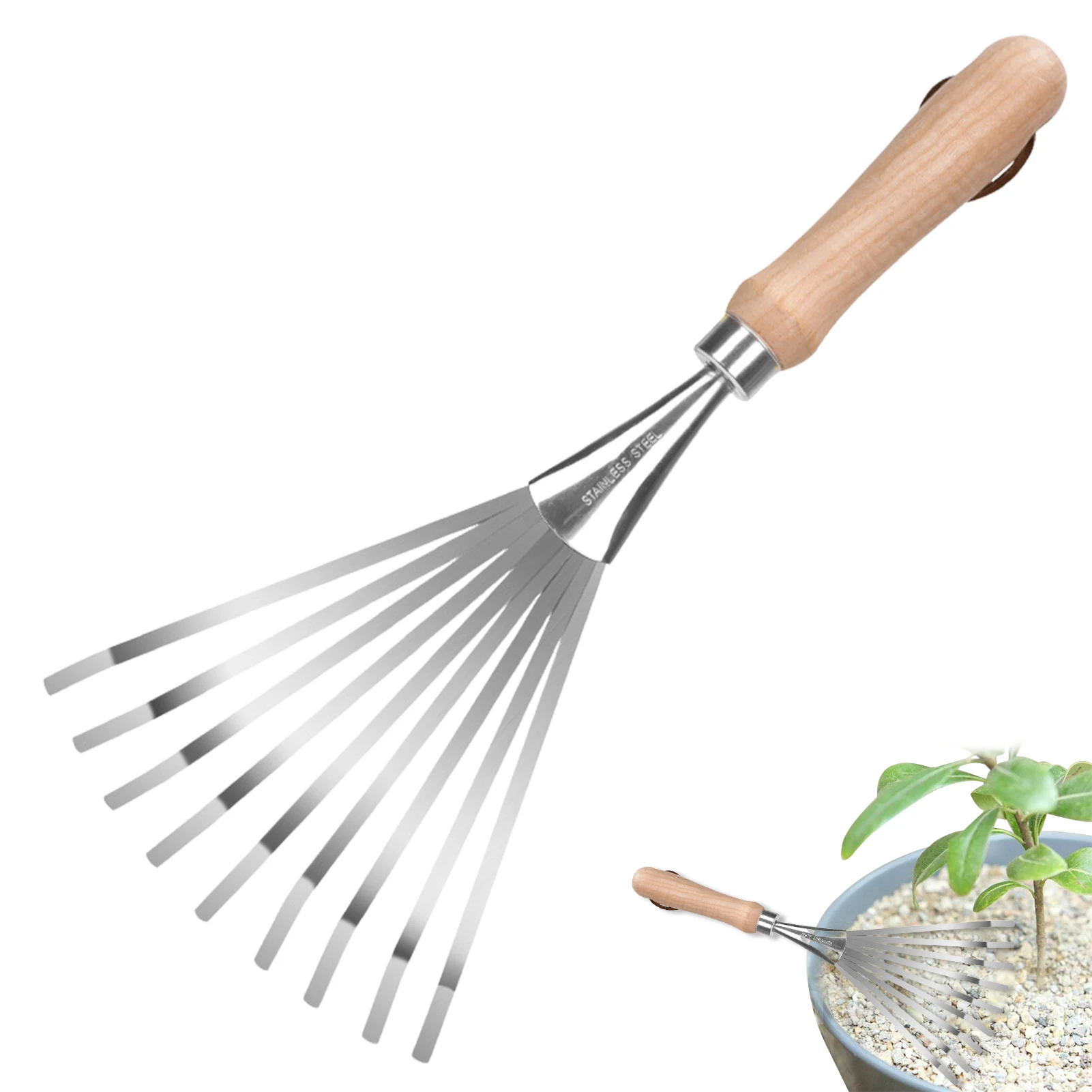 

Gardening Hand Rake Garden Stainless Steel Hand Rake Soil Tiller Small Leaf Rakes Great For Gardening Garden Sweep Yard Flower