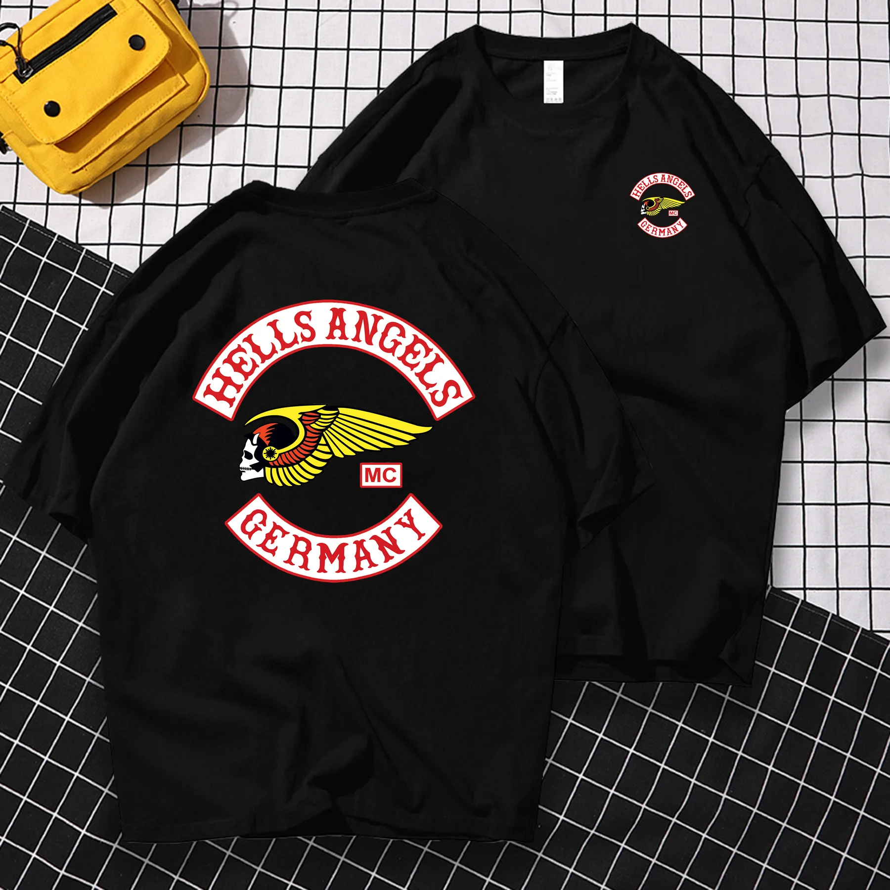 

Amazing Tees Male T Shirt Casual Oversized Essential Hells Angels Germany Motorcycle Club T-shirt Men T-shirts Graphic S-3XL