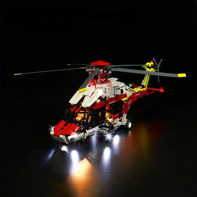 

Светодиодная подсветка для идей 42145, спасательный вертолет, строительные блоки, светящиеся игрушки, только лампа + батарейный ящик (модель не входит в комплект)