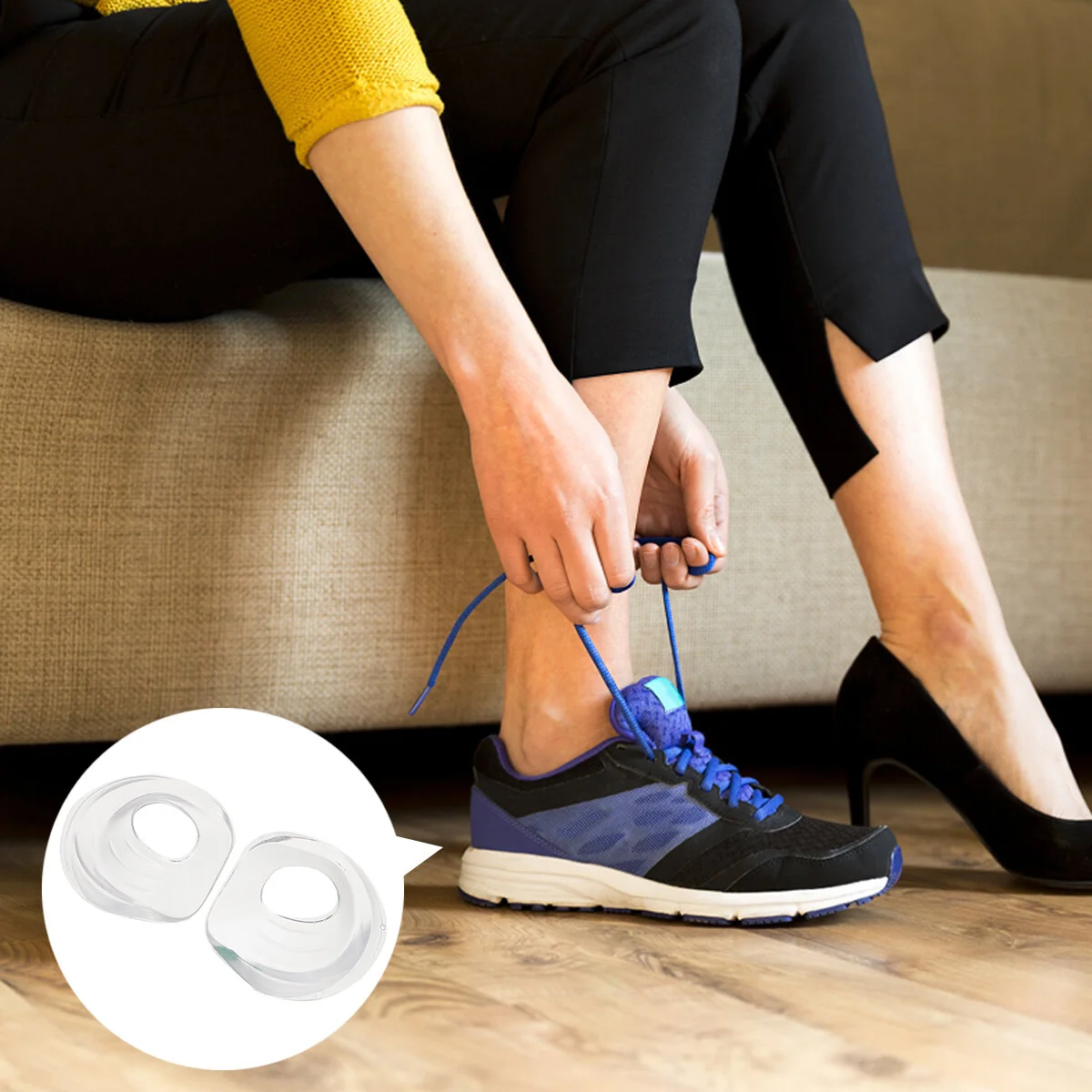 

2 Pairs Heel Pads For Women Shoes Women's Arch Support Heel Pad Plantar Fasciitis Silica Gel Flat Feet Work Boot Boots