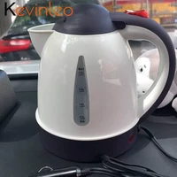 mini portable electric kettle car 12v24v 1l tea kettle 304 stainless steel travel coffee pot tea heater boiling water