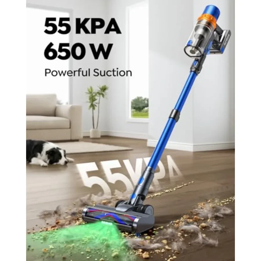 Фото Беспроводной пылесос FirmHome Store 650 Вт, 55 кПа, 70 минут работы, с гибкой насадкой, шлангом 3,3 фута, автоматическим режимом, функцией самофиксации и ароматизации №2