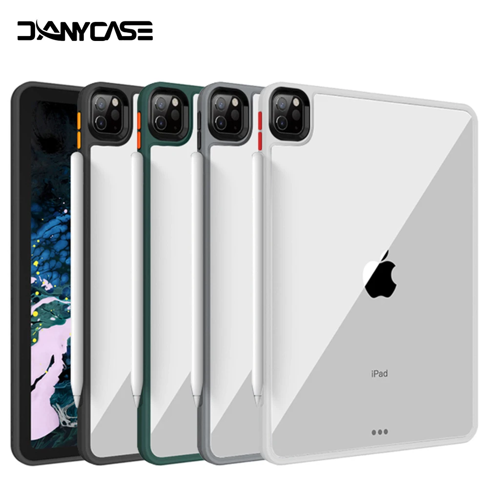 

For iPad Pro 2021 Case for iPad 2022 Air 5 2020 air4 10.9 M1 Pro Case 11 12.9 3th 4th 5th Generation transparent Back Cover