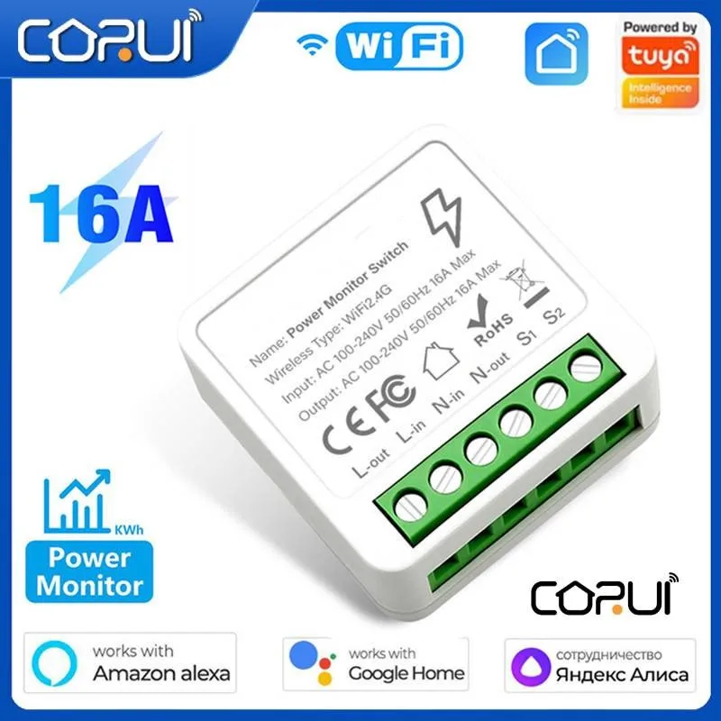 

Умный мини-выключатель CORUI с поддержкой Wi-Fi, 16 А