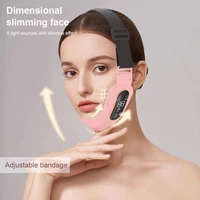 v line facial lifting device led photon therapy facial slimming vibration massager double chin v shaped cheek lift face