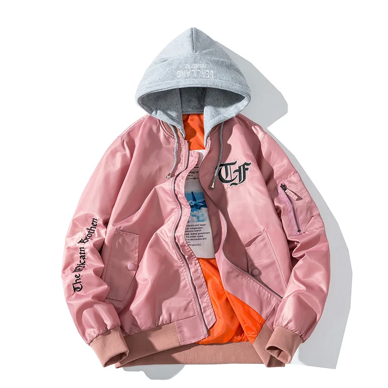 

Quality Mens Embroidery Jacket Winter Autumn Casual Hooded military Jackets Women Thick warm Outwear Coats windbreaker men