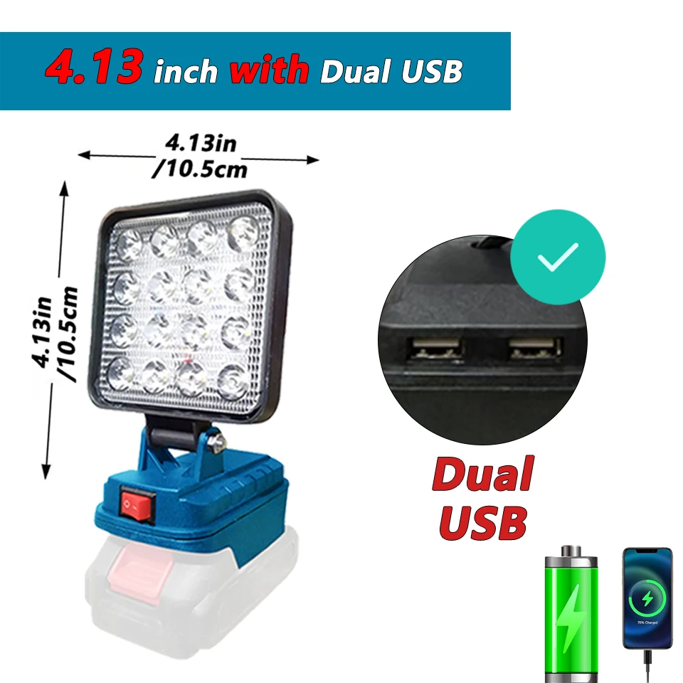 

Портативный светодиодный фонарь Makita 4 дюйма