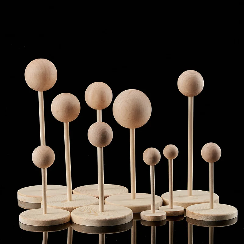 

Multi Size 1PC Doll Wig Bracket Wooden Display Stand DIY Desktop Ornaments