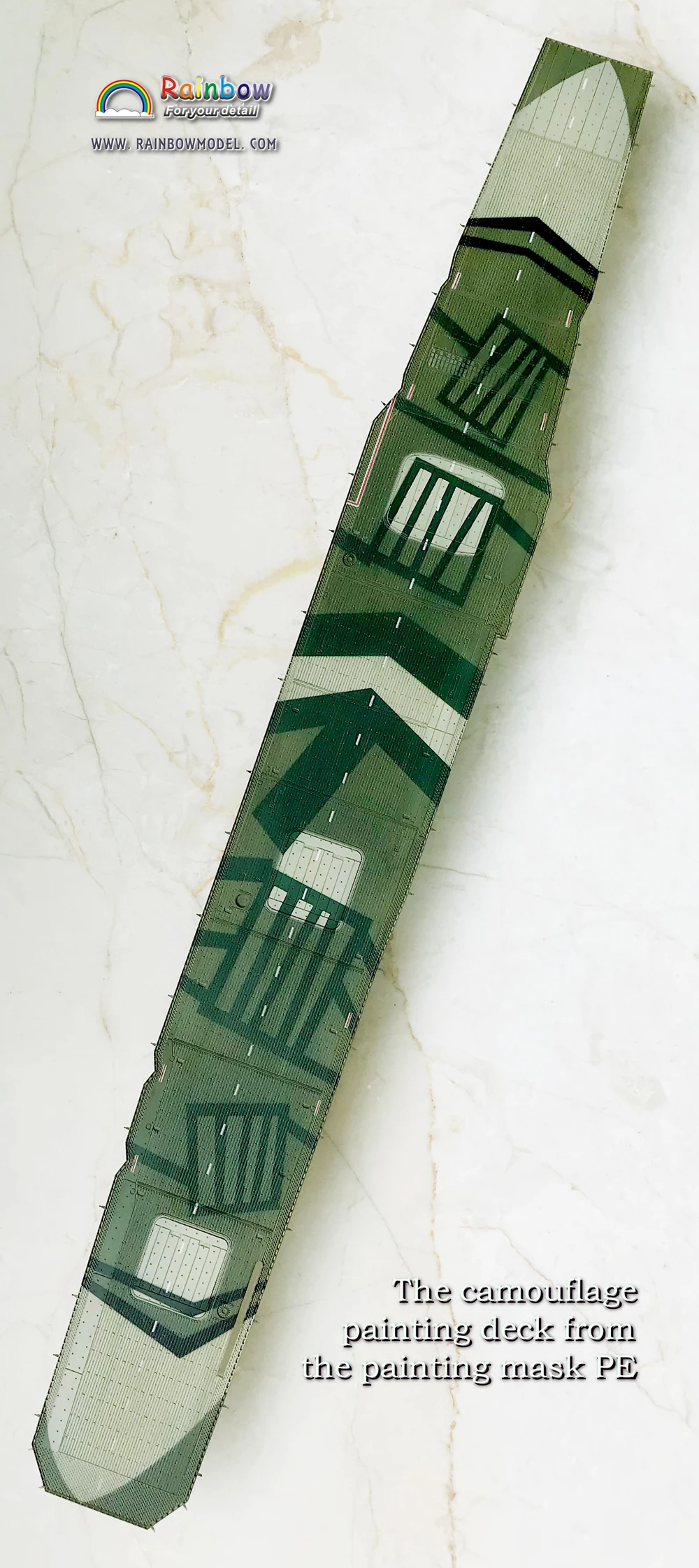 Фото Маска для окраски Rainbow Rb7168-1 1/700 для IJN Zuikaku 1944.10 (камуфляж палубы и обозначения) [3 PE] №1