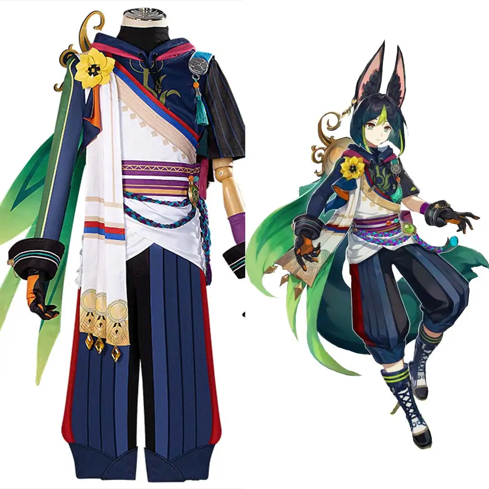 

Genshin Impact Tighnari Cosplay Costume Outfits Halloween Carnival Suit