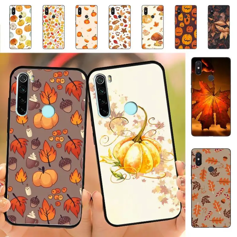 

Happy Autumn Pumpkin leaf pattern Phone Case for Redmi Note 8 7 9 4 6 pro max T X 5A 3 10 lite pro