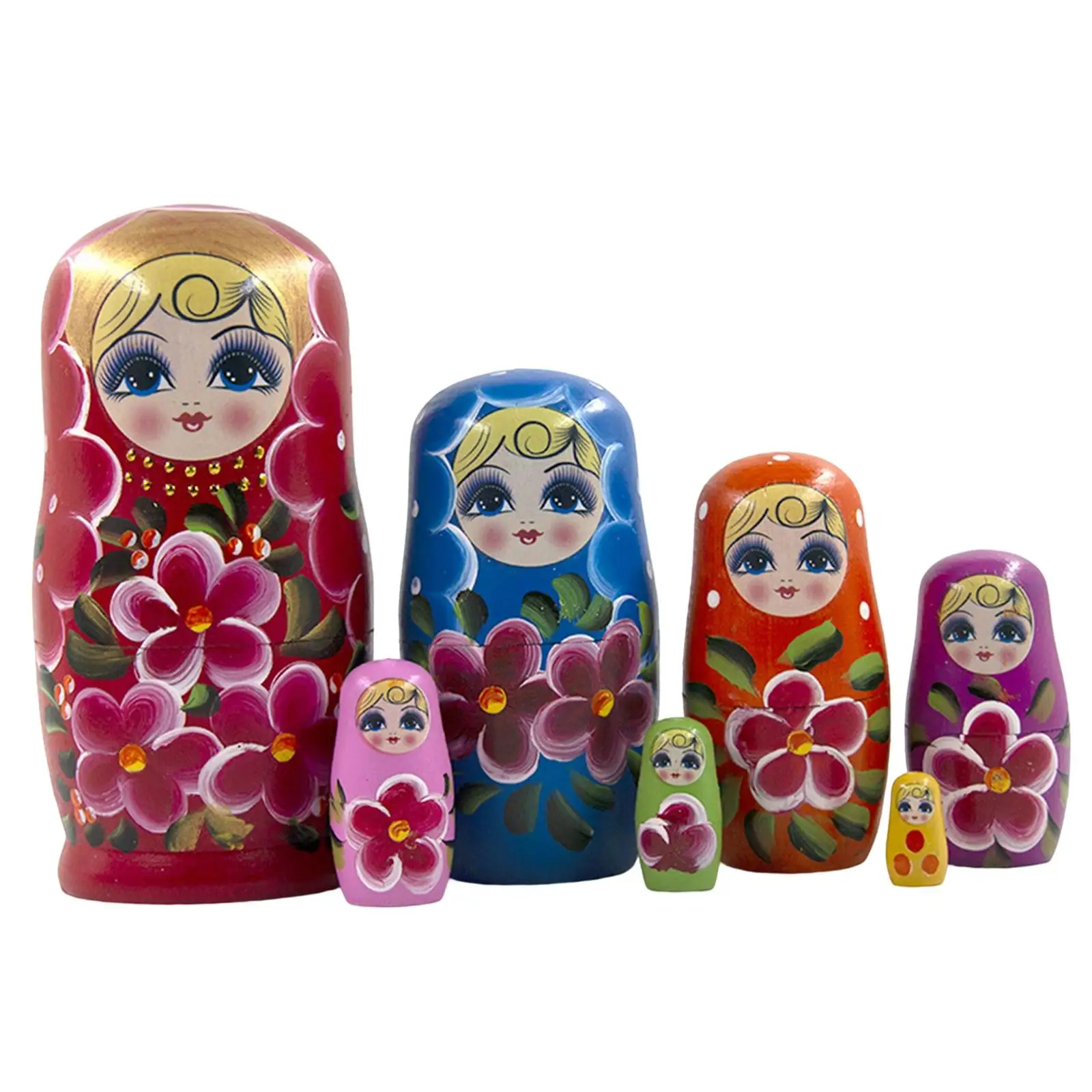 

Lovely Girls Nesting Dolls Stacking Doll 7 Pieces Home Decoration Housewarming Gifts Handpainted Paintings Manually Done Popular