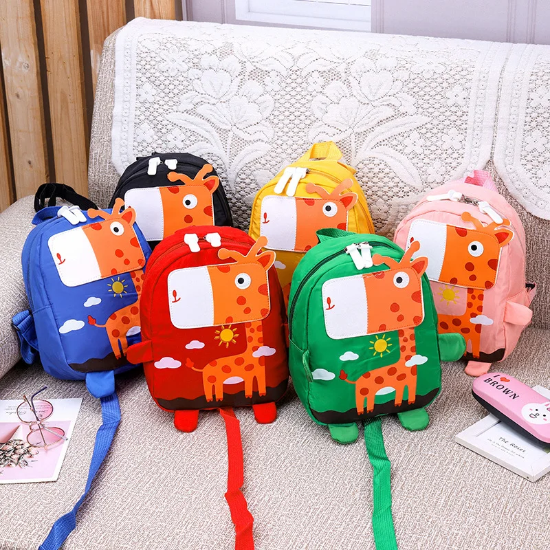 

Kindergarten Schoolbag Cartoon Giraffe Children's Schoolbag Boy and Girl Book Bag Backpacks for School Children Kids Backpack