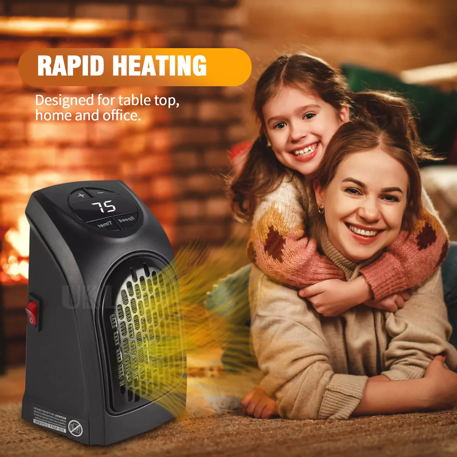 

for Home 400W Mini Heater Fireplace Wall Heater Room Heating Radiator Winter Heaters Air Heater Fans