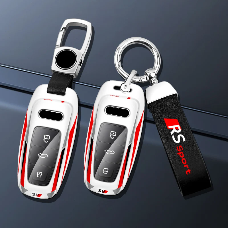 

Fashion New ABS+TPU Car Key Case Bag For For Audi A3 A6 A7 A8 C8 D5 E-tron Q7 Q8 2021 2022 2023 Accessories