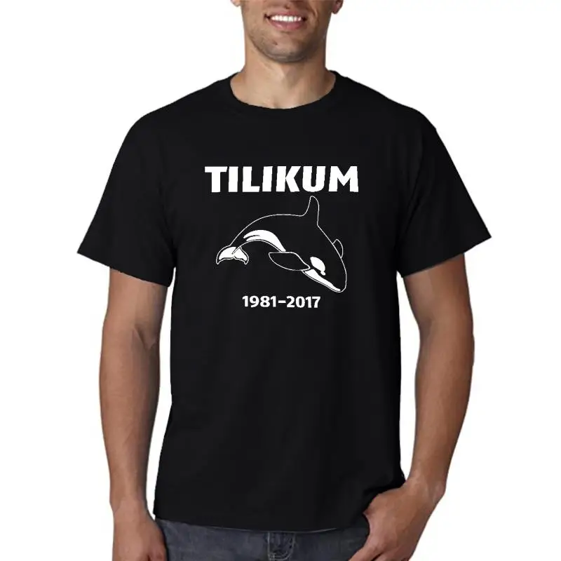 

Футболка Tilikum с изображением Тилли, орки, Кита, 1981-2022, футболка с Китом из мультфильма, Мужская модная футболка унисекс, бесплатная доставка, ...