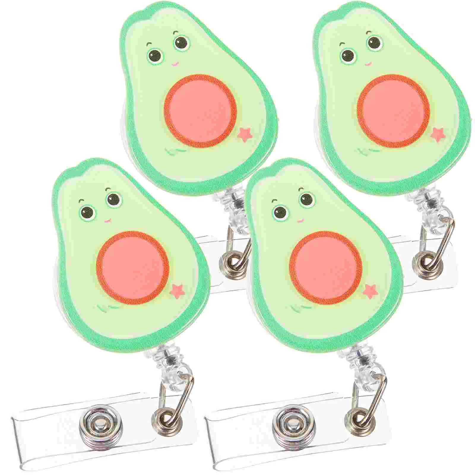 

Fruit Retractable Buckle Convenient Nurse Stuff Id Card Rotating Clip Holders Employee