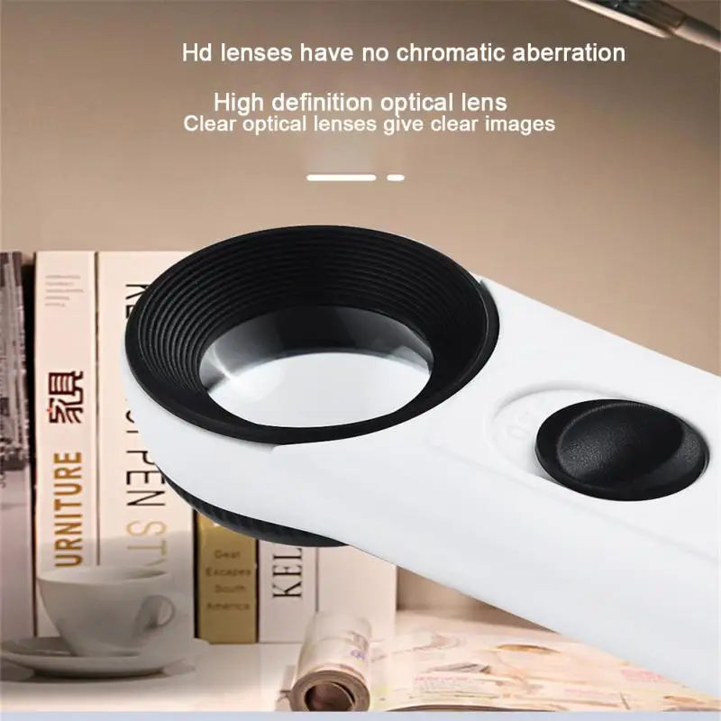 

Lens Amplifier Identification Of Double Lenses Detector Jewelry Magnifier 60x Hand-held Magnifying Glass 3x Magnifier Glass Lens