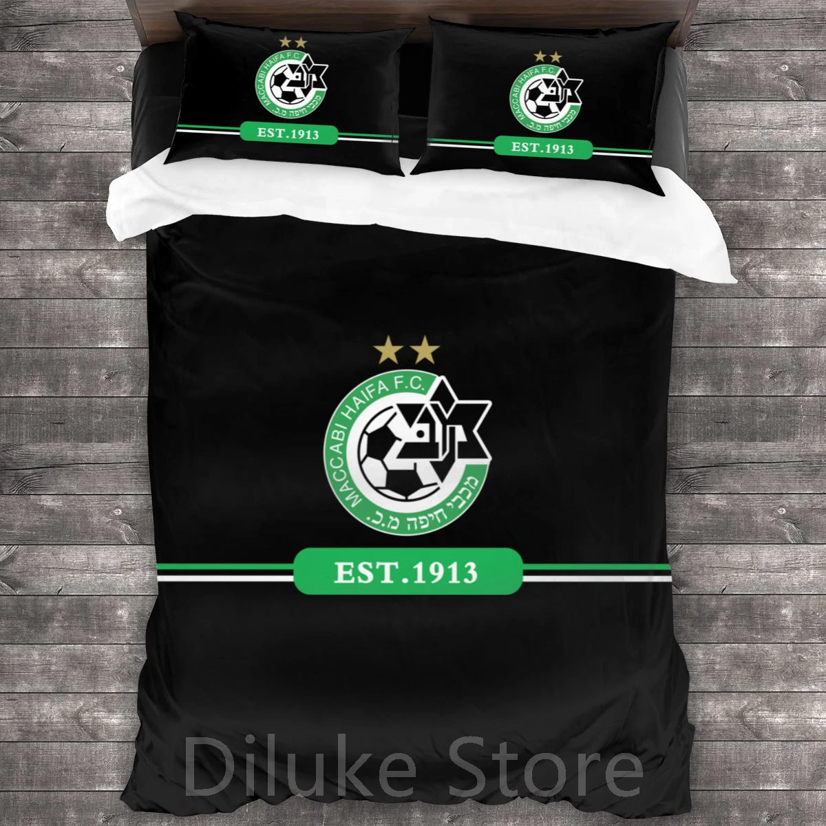 

1913 Maccabi Haifa Fc Bedding Set Single Twin Full Queen King Size Bed Set Aldult Kid Bedroom Duvetcover Sets 3D Print