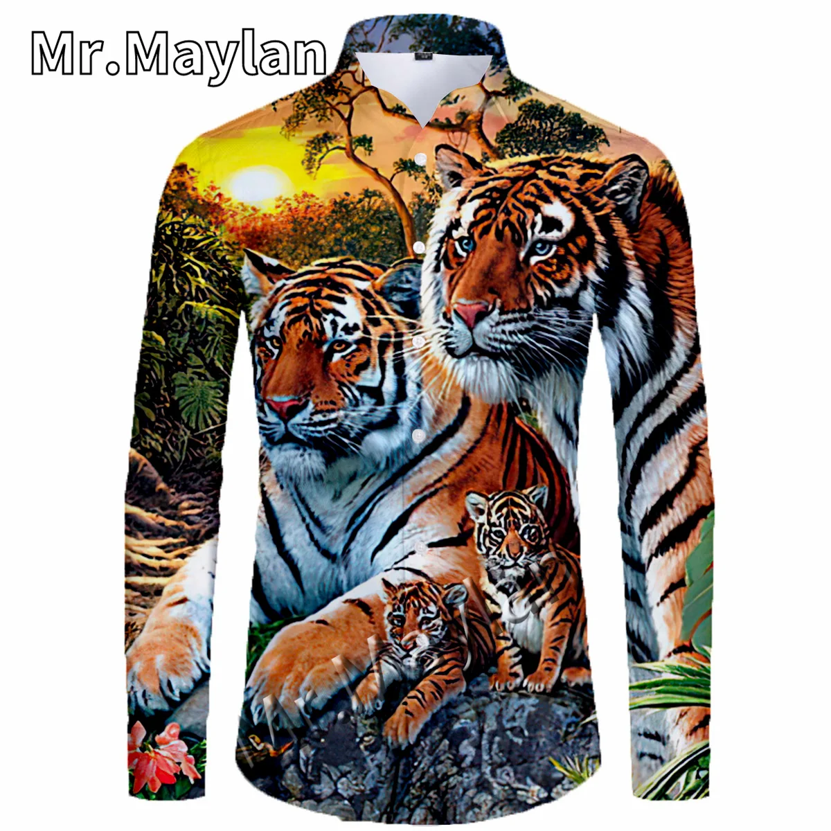 

Animal Tiger 3D Shirt Hawaiian Shirt Men Spring Long Sleeve Shirt Men Shirts 2022 Oversized 5XL Shirt Camisas Masculinas-101