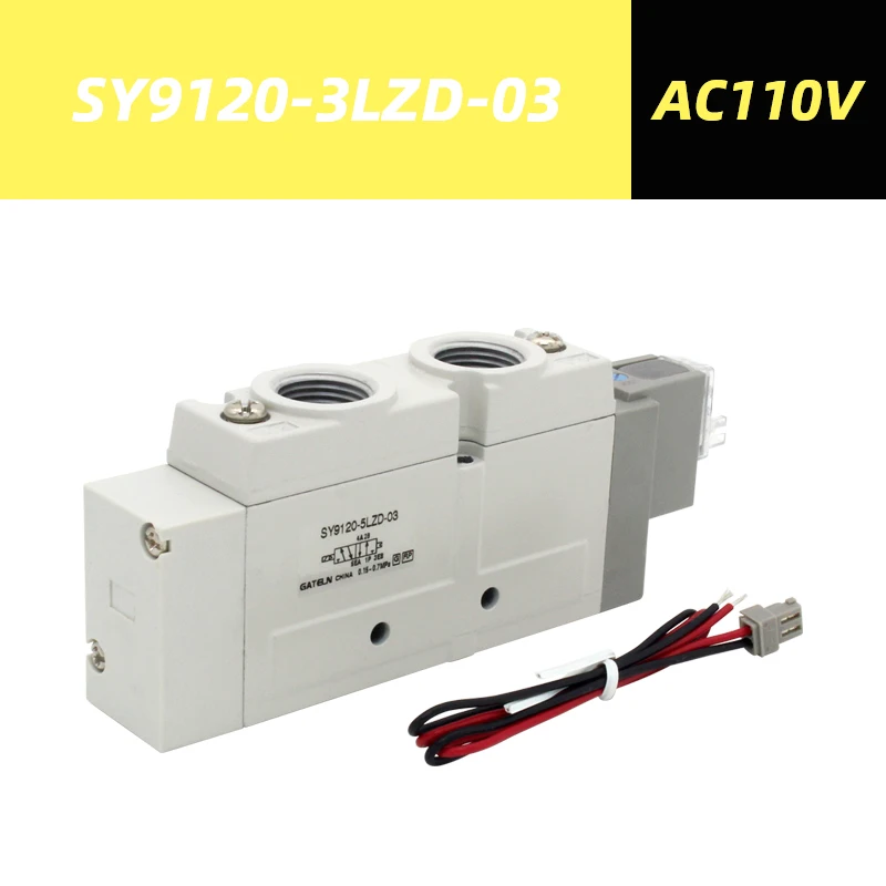 

Тип SMC, 5-портовый 2-портовый электромагнитный клапан SY9120-3LZD/4LZD/5LZD/6LZD, нормальный закрытый внутренний пилотный клапан автоматизации