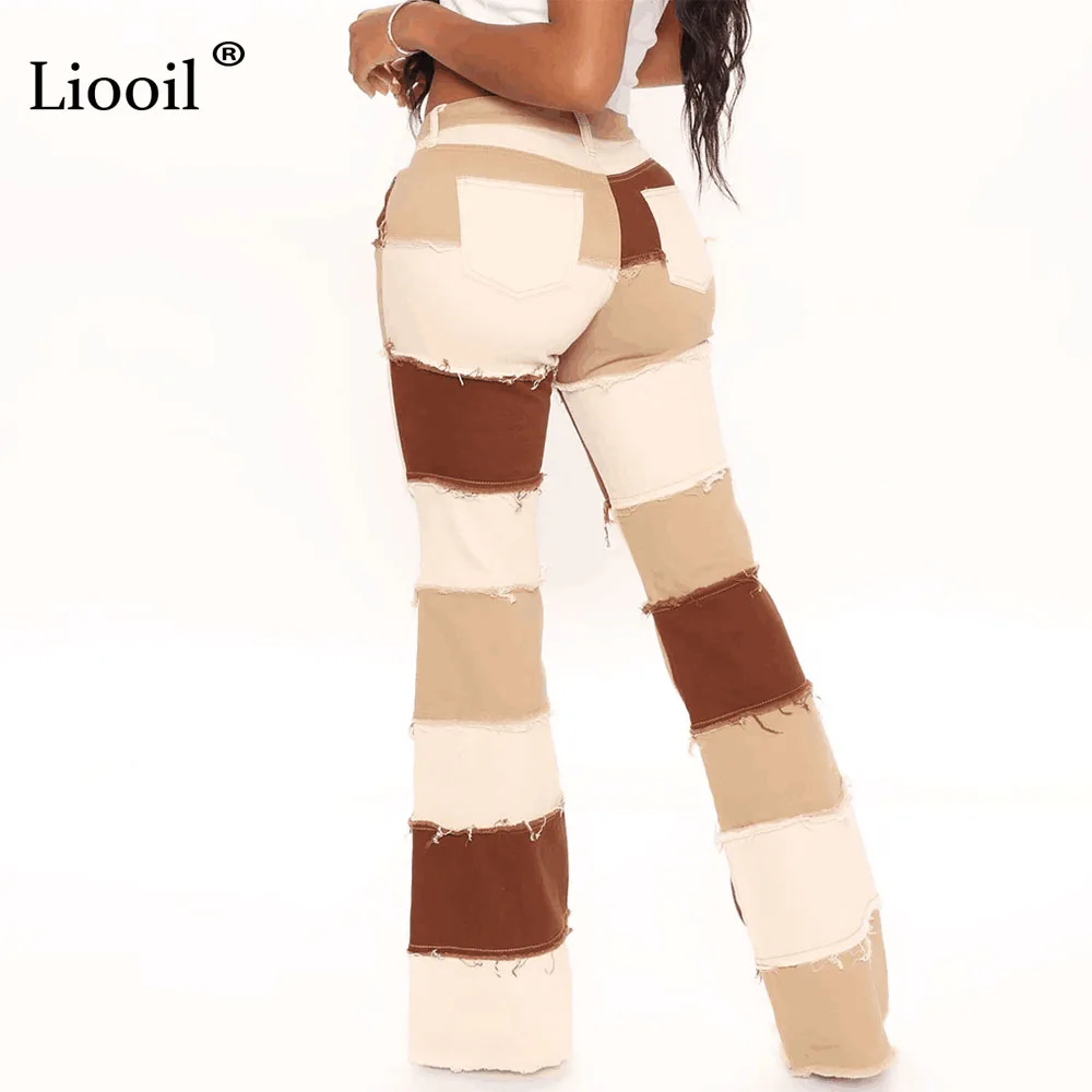 Джинсы-бойфренды женские с завышенной талией и колокольчиками |