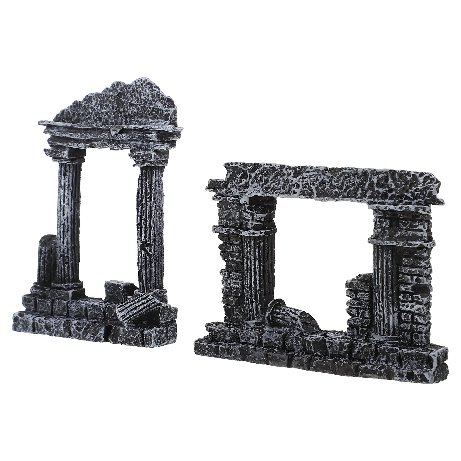 

Columnroman Aquarium Resin Tank Pillar Ornament Mini Sculpture Stone Hideout Artificial Betta Decor Ruins Landscape