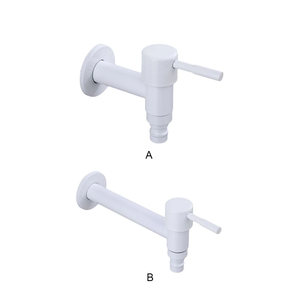 

Wall Mounted Faucet Sink Tap Wear-resistant Outdoor Lengthen Bibcocks Faucets Lightweight Water Taps Bathroom Washing Machine