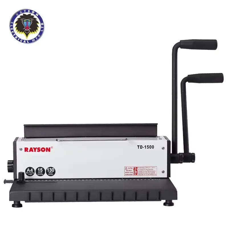 Фото RAYSON TD-1500 Ручной высококачественный переплетный аппарат на 34 отверстия для переплета листов формата А4 двойной проволокой №4