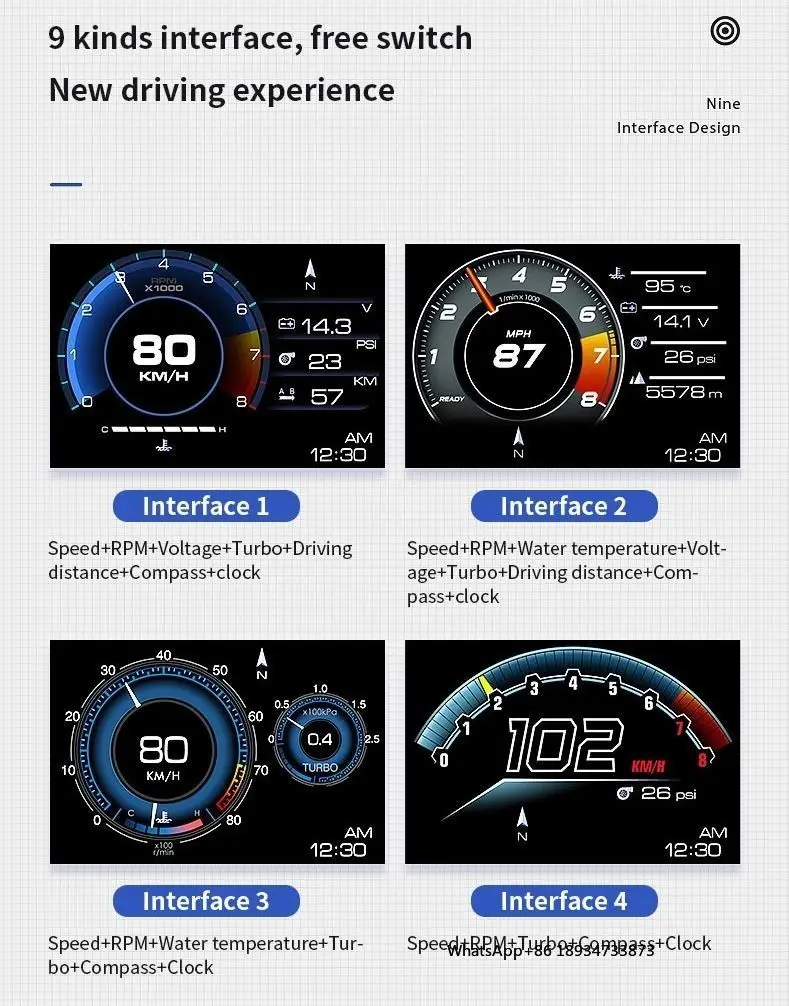 OBD&ampGPS Измеритель двойных систем Спидометр Проекционный дисплей Универсальный