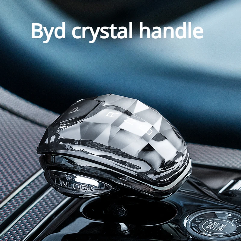 

K9 Luxury Car Crystal Handle Gear Shift Knob Decor Cover For BYD Tang Song Qin Han 2021 2022 2023 Auto Modification Accessories