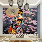 Ностальгическая японская кухня гейши, настенная 3D Бумага Izakaya, суши, ресторан, Papel De Parede 3D, промышленный декор, Настенная 3D Бумага