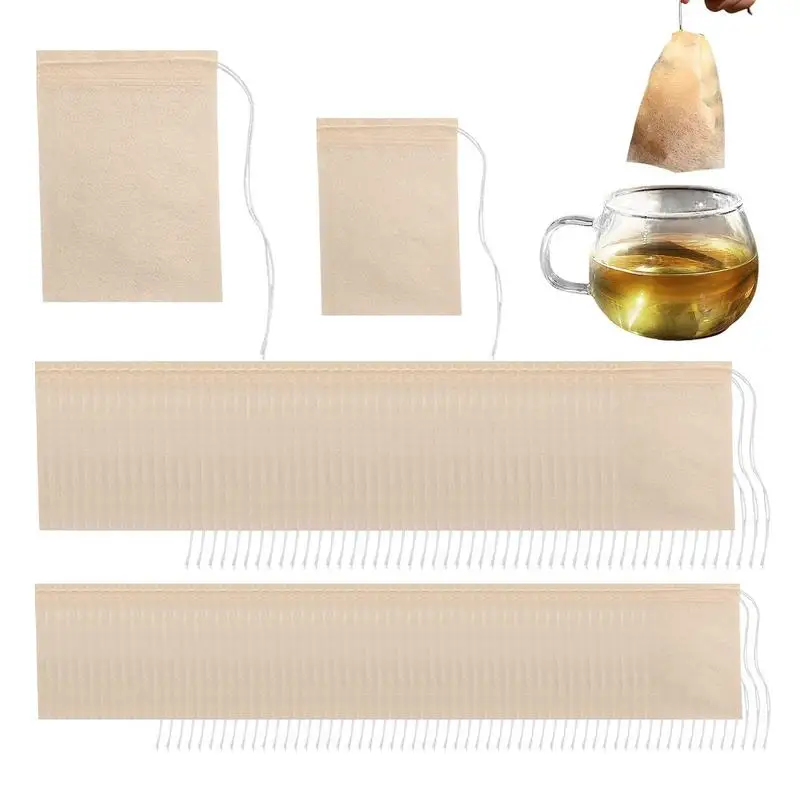 

200 PCS Empty Tea Bags Tea Infuser With Drawstring Tea Filter For Loose Tea And Coffee Disposable Tea Bags Tea Filter Bags