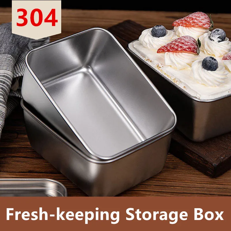

Ланч-бокс из нержавеющей стали 304 с крышкой в японском стиле, герметичный контейнер для хранения свежести, коробка для Ланч-бокс, контейнер д...
