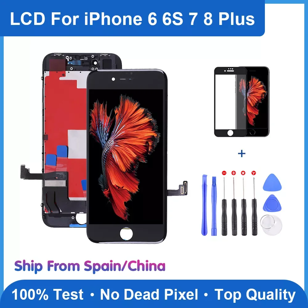 

Elekworld Grade AA For iPhone 8 7 6S 6 Plus LCD Screen Replacement Display Touch Digitizer Assembly No Dead Pixel With Gift